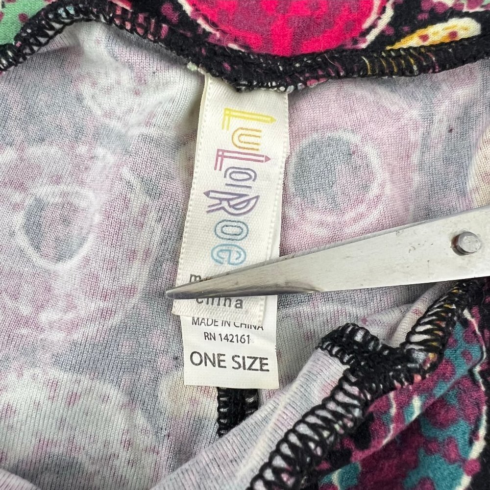 LuLaRoe Multi Color Leggings One Size NEW Life Savers and Jelly Beans - Picture 4 of 4